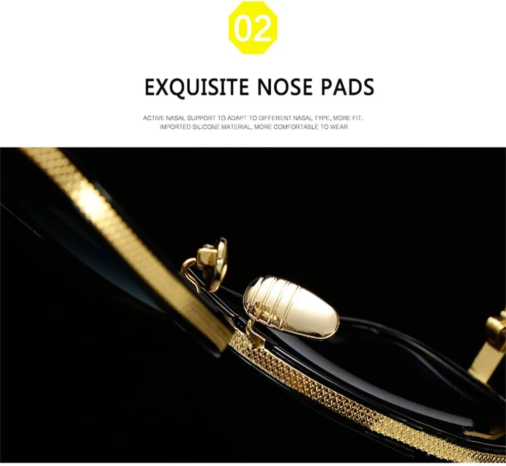 

Модные солнцезащитные очки в крупной оправе для мужчин и женщин, металлические солнцезащитные очки, ретро-солнцезащитные очки в винтажном стиле KTUCN, C1