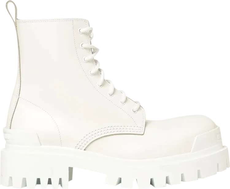 Ботинки Balenciaga Wmns Strike Lace-Up Boot White, белый