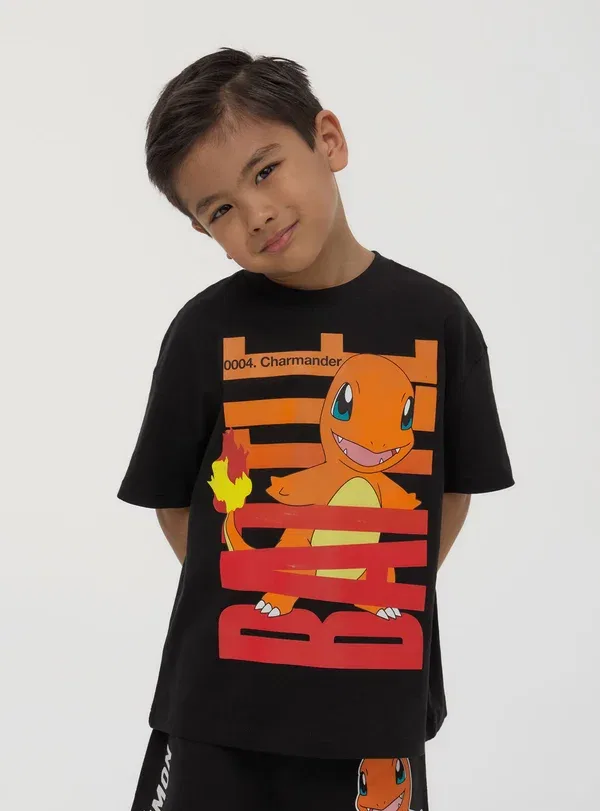 Футболка с принтом Pokemon T-shirt Terranova, черный — фото 3