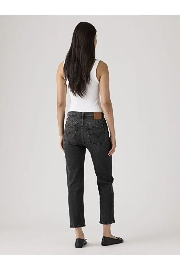 Женские джинсы-кроп из хлопка Levi'S, Black — фото 3