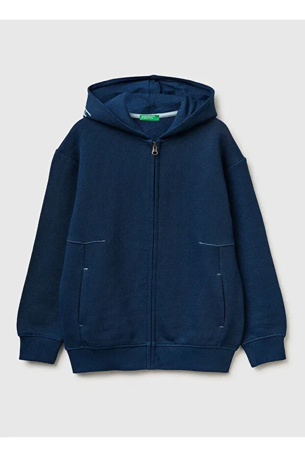 Детские свитшот для мальчиков с принтом United Colors Of Benetton, Dark Navy Blue
