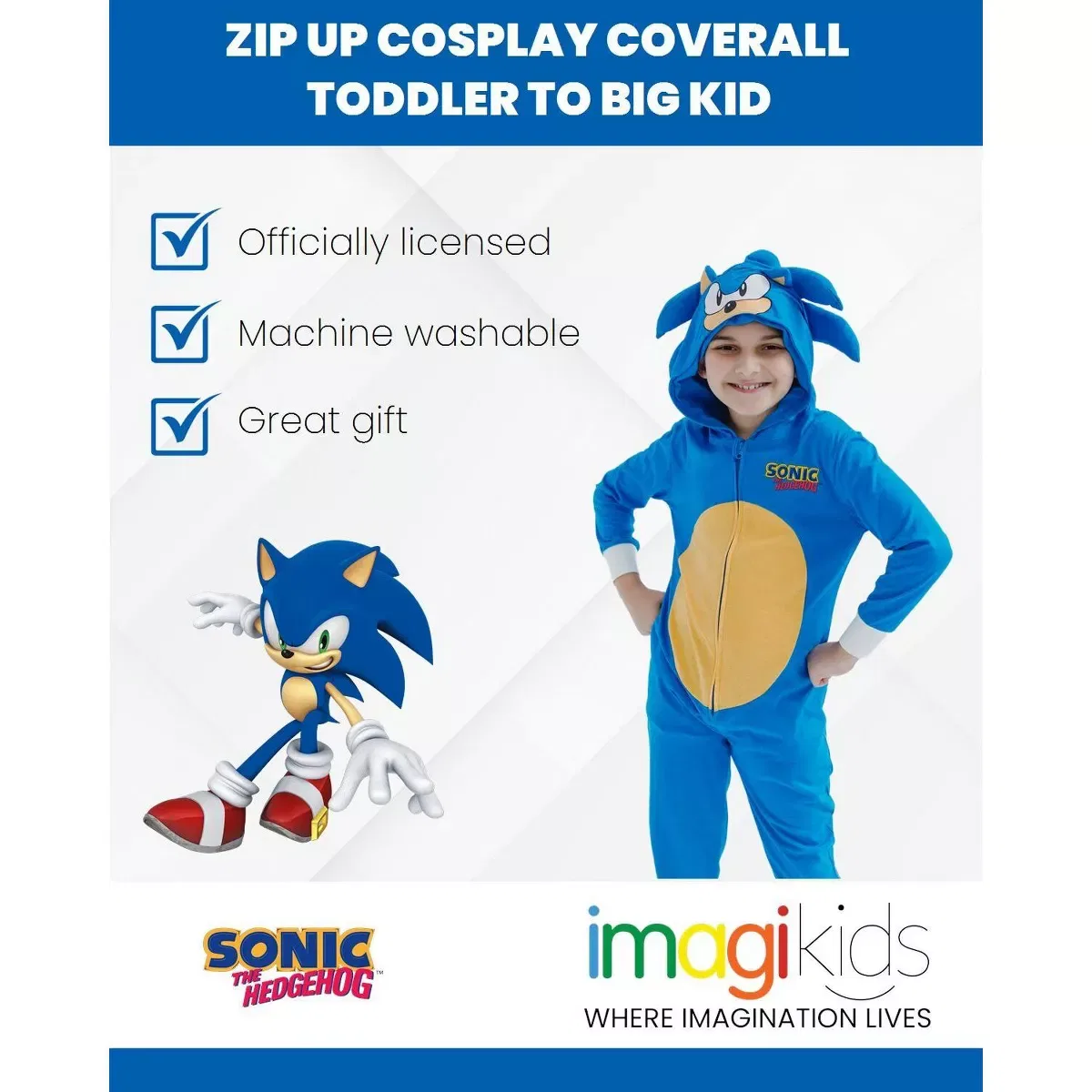 Детский комбинезон-костюм с длинным рукавом Sonic the Hedgehog, Sonic The Hedgehog — фото 3