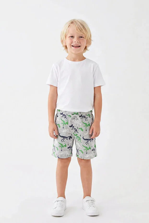Детские шорты для мальчиков хлопковые Straight Leg Kyron, Graypatterned