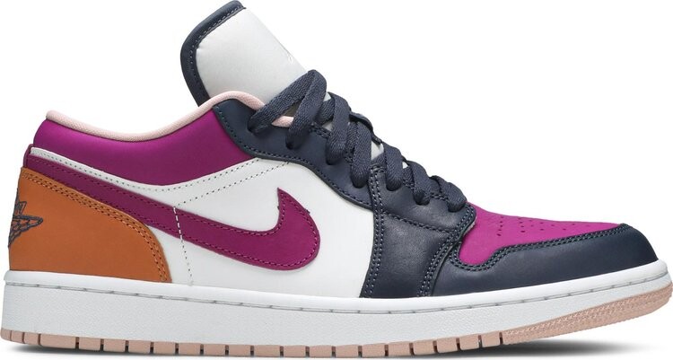 

Кроссовки Wmns Air Jordan 1 Low SE Mismatched - Purple Magenta, разноцветный