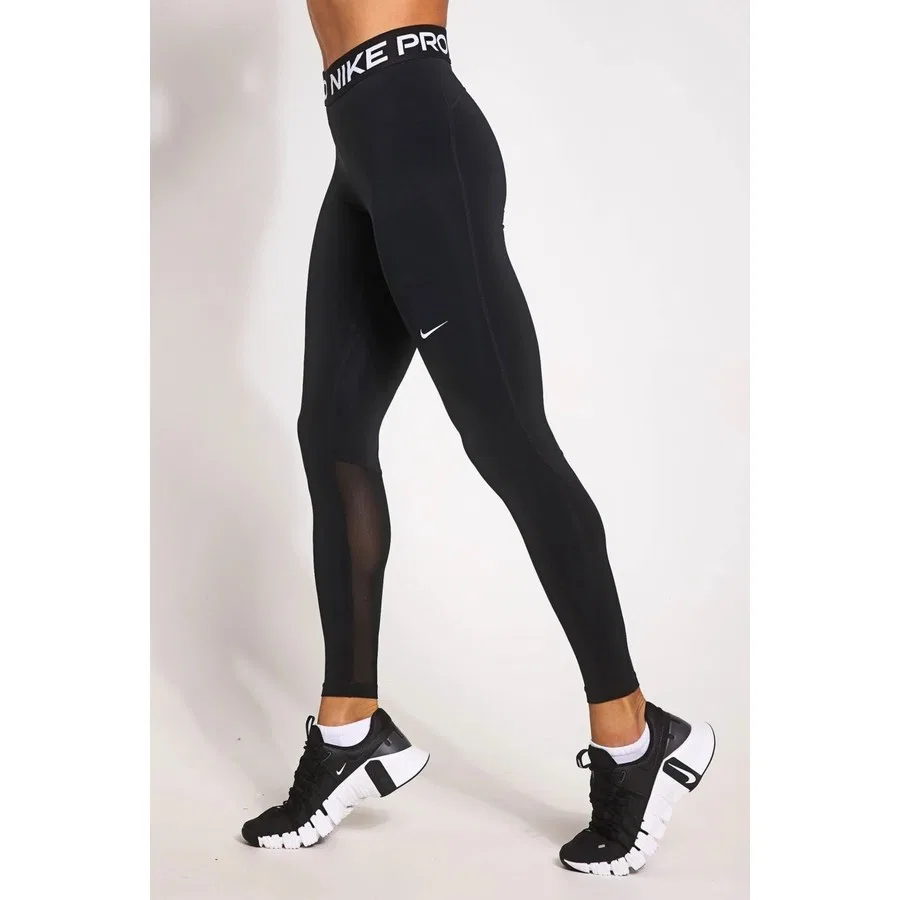 Тайтс Nike Pro 365 Dri Fit Training с высокой посадкой, полной длиной, Черный — фото 3