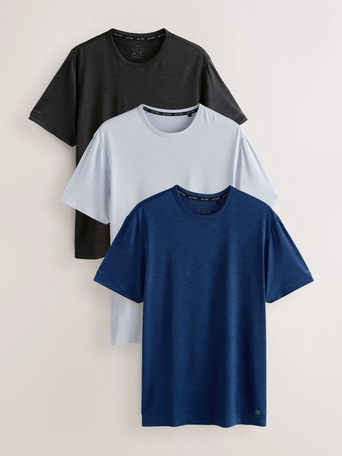 Футболка Active Gym Training Top Next, Black/Blue/Ice Grey