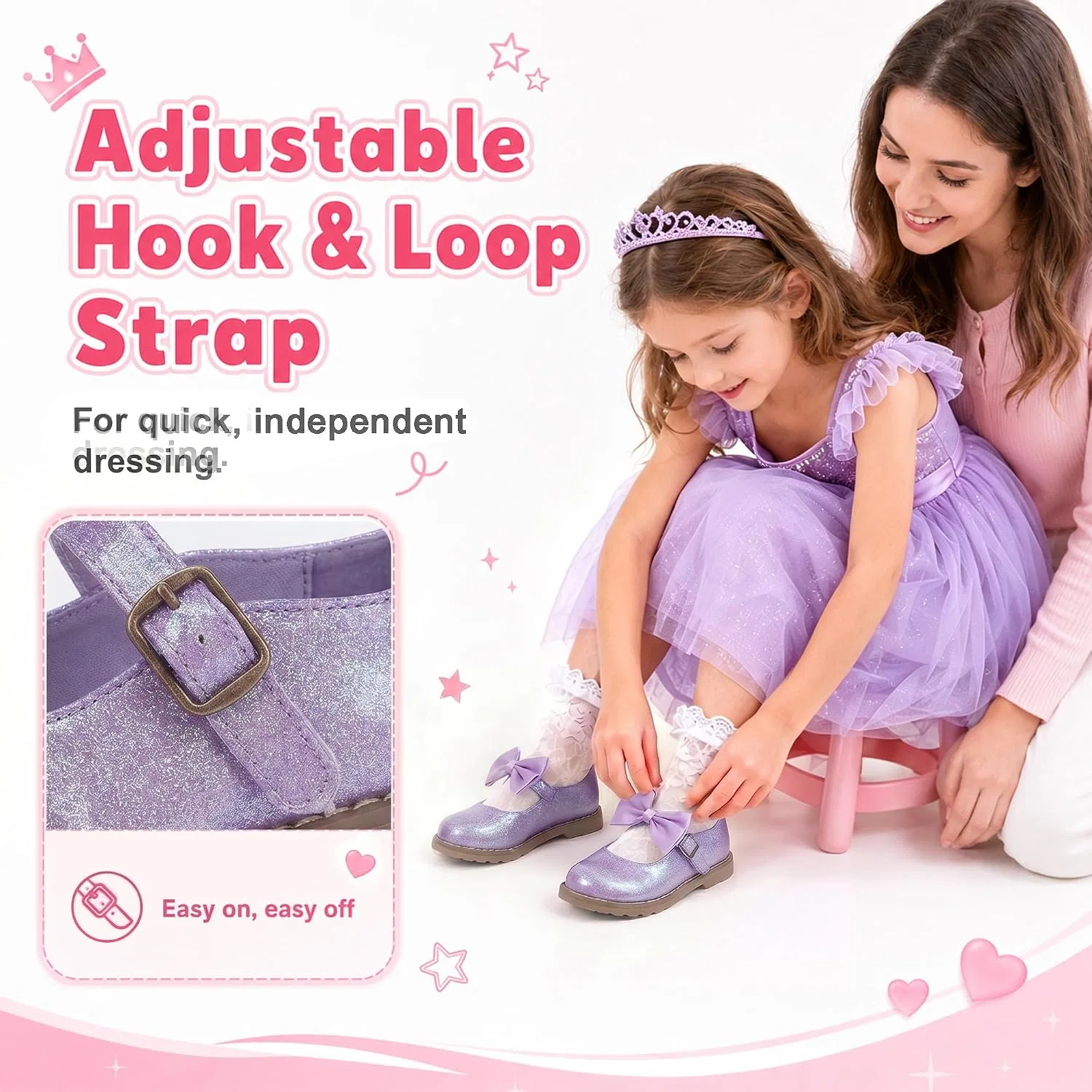 Детские туфли для девочек Мэри Джейн shoeslocker, Purple — фото 3