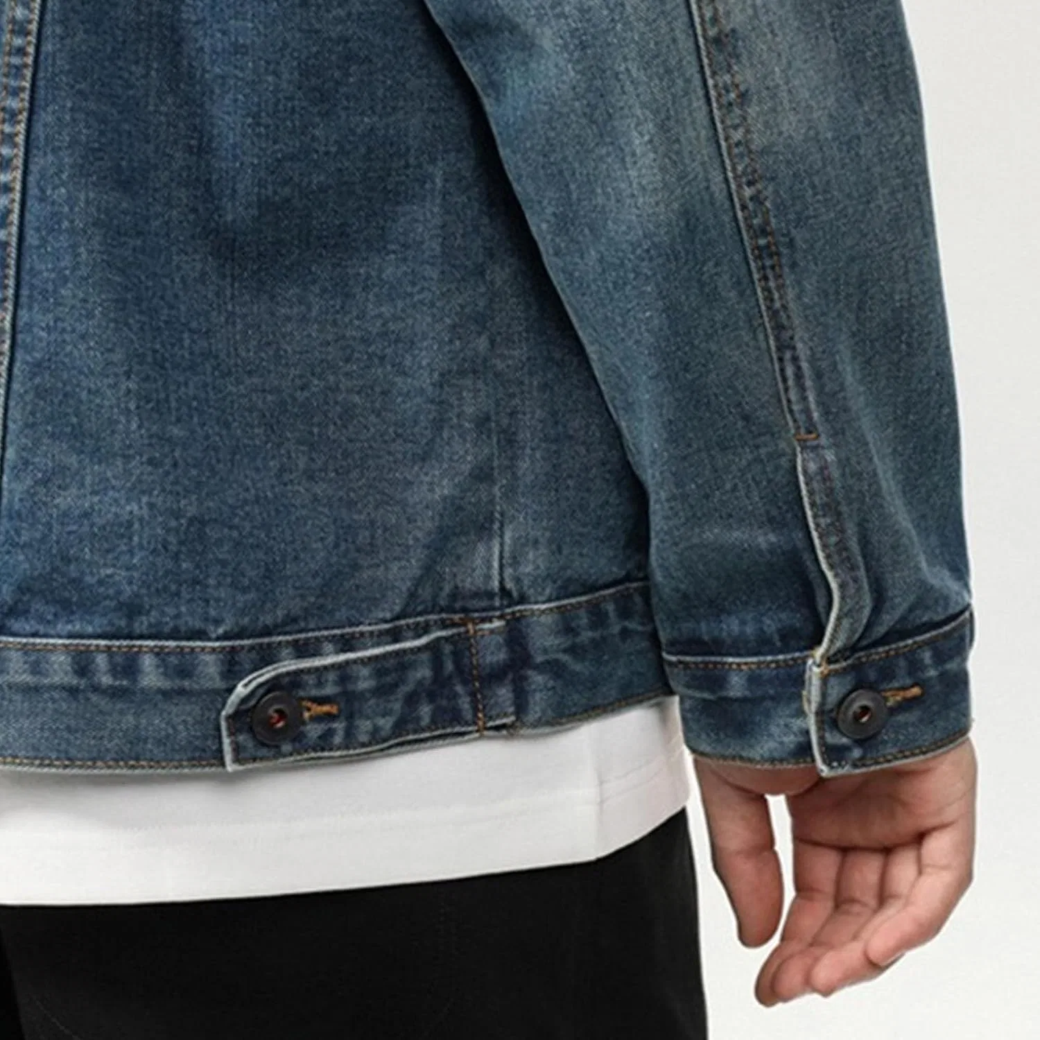 Мужская джинсовая куртка Classic Slim Fit, синий — фото 4