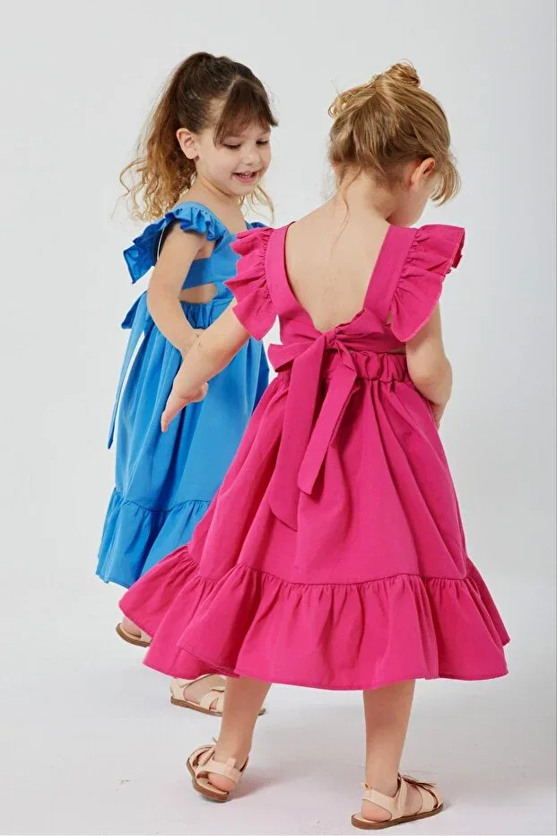 Детское платье для девочек хлопковое Rüya Kids, Fuchsia — фото 4