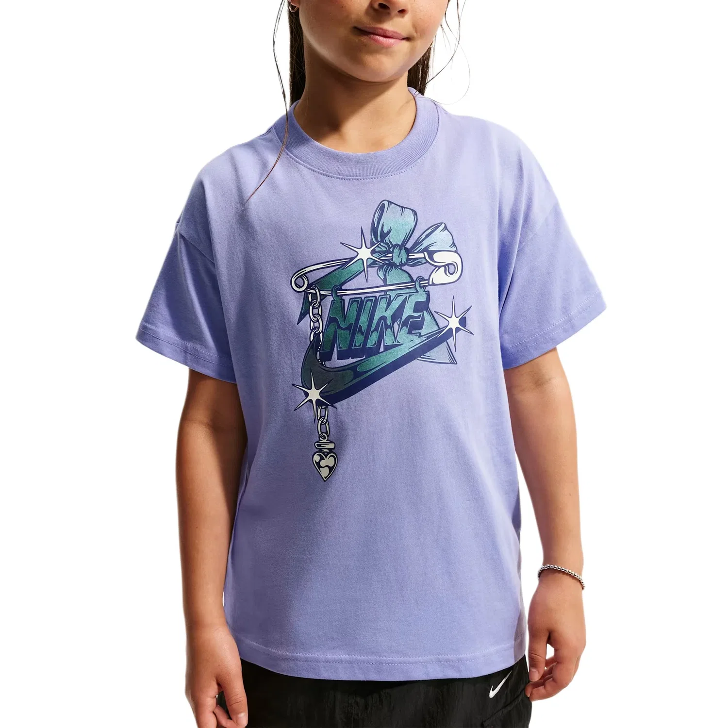 Детская футболка с круглым вырезом Light Thistle Nike