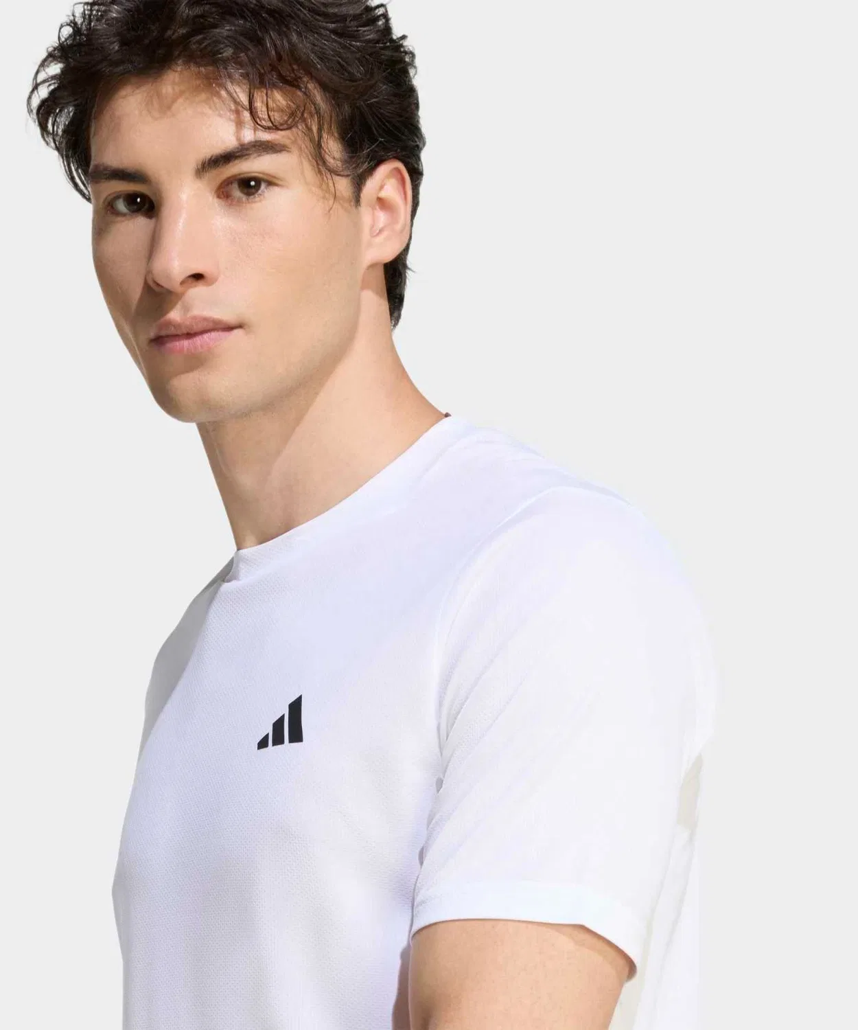 Мужская футболка с коротким рукавом Adidas Workout Essentials Base T-Shirt, Белый — фото 3