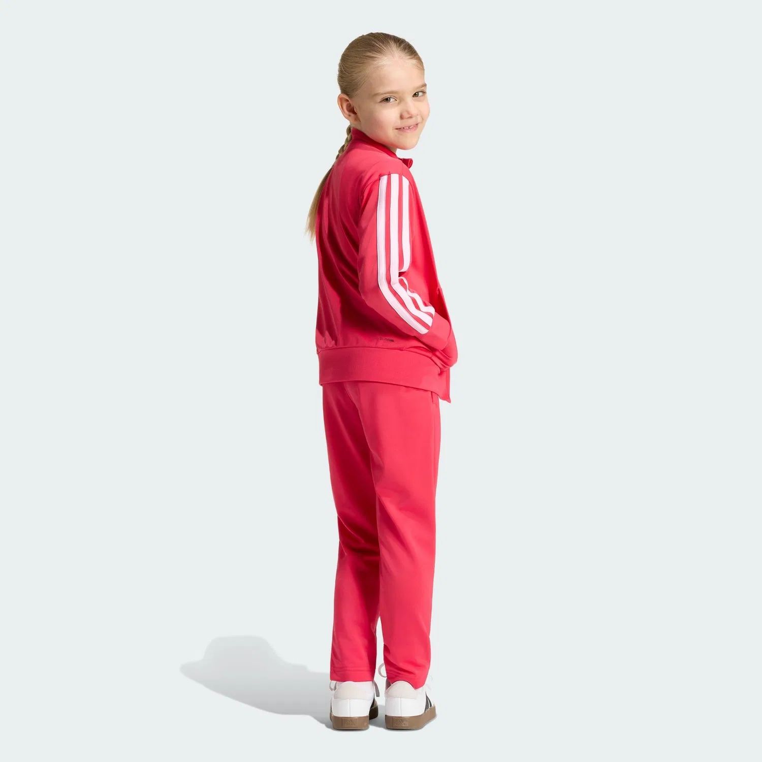 Детский спортивный костюм из полиэстера с принтом Climacool Adidas, Роза — фото 3