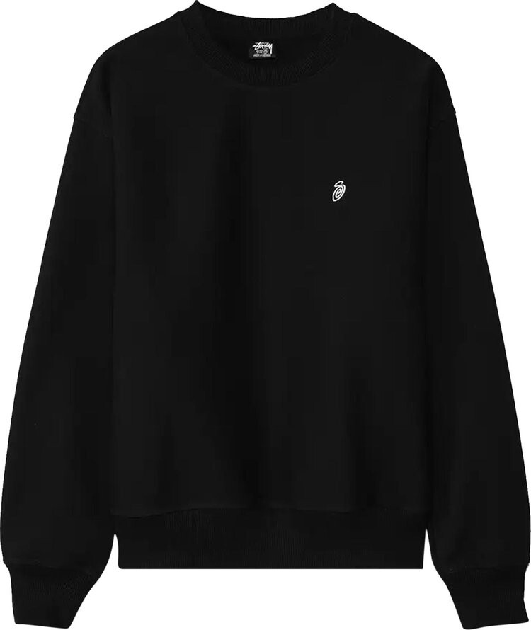 

Толстовка Stussy Swirl Appliqué Crew 'Black', черный
