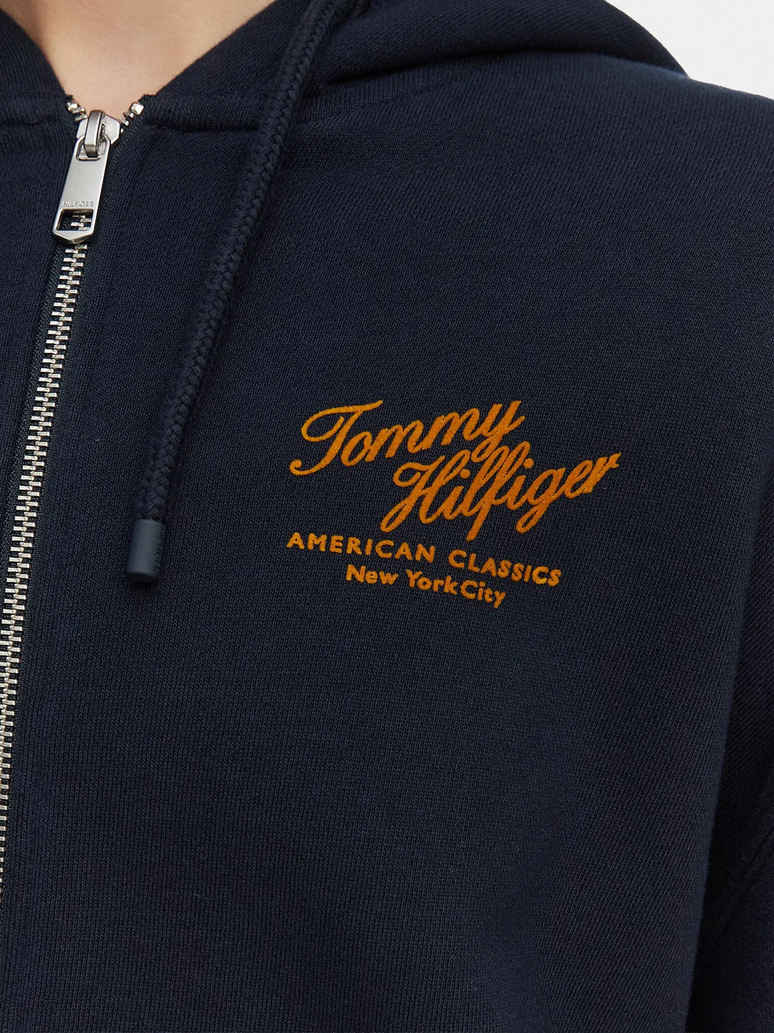 Женский свитшот свободного кроя Terry Tommy Hilfiger, темно-синий — фото 4