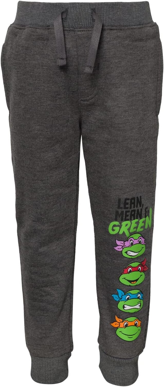 Детский флисовый костюм Teenage Mutant Ninja Turtles, Hoodie And Pants, 2 предмета, зеленый/серый — фото 4