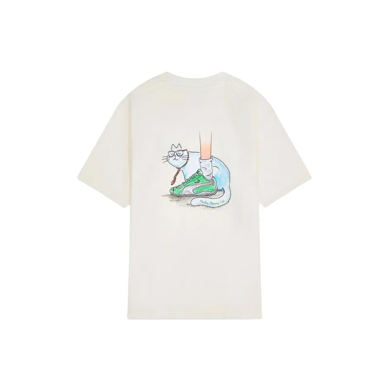 Детская футболка с круглым вырезом PUMA X MONDAY SLEEPING CLUB, Цвет Ecru — фото 3