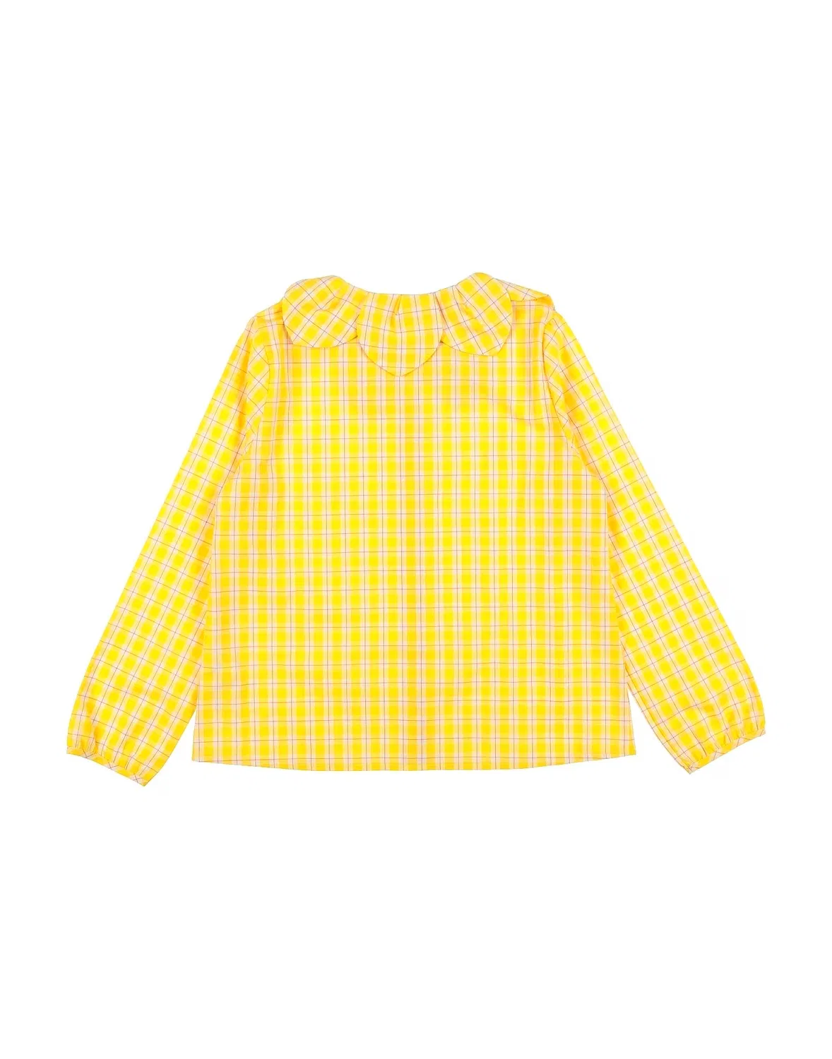 Детская рубашка для девочек с принтом Kenzo Kids, желтый — фото 2