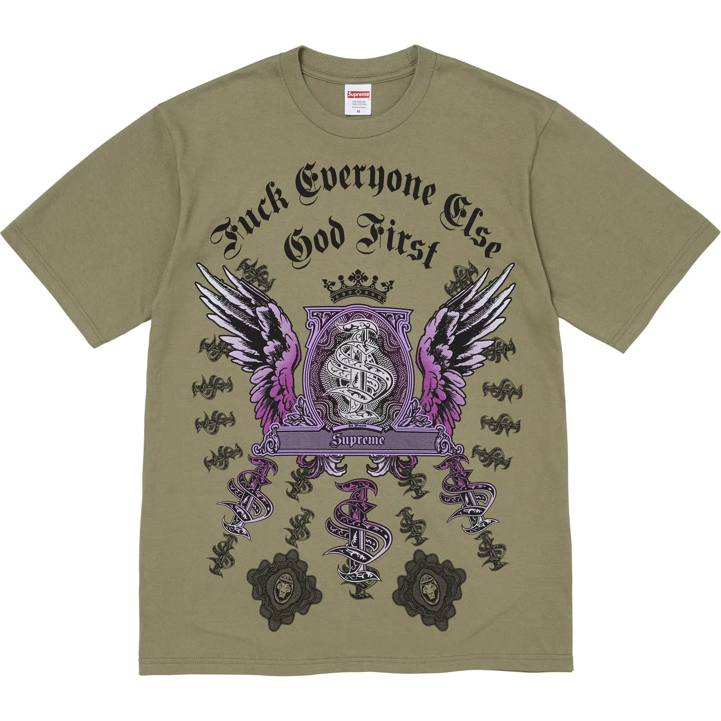 Футболка детская с круглым вырезом FW26 T Shirts Unisex Crew Neck Supreme, Powder Blue/Pink Blue — фото 4