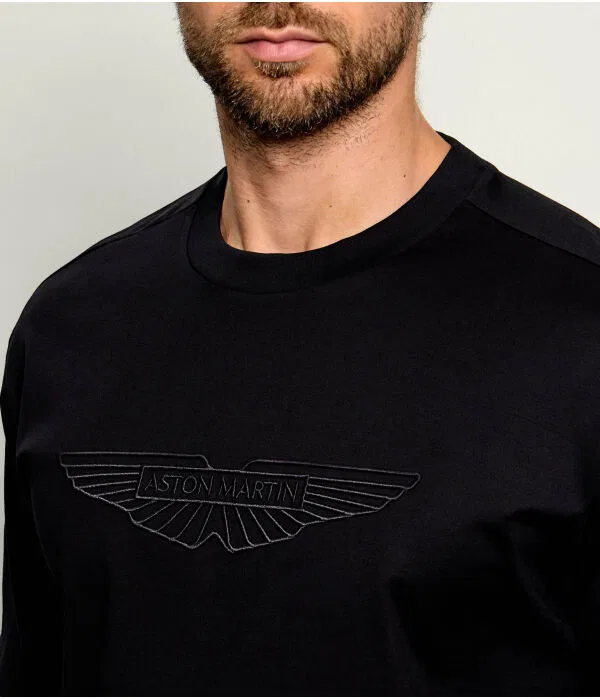 Мужская футболка с круглым вырезом BOSS X Aston Martin Regular Fit, черный — фото 4