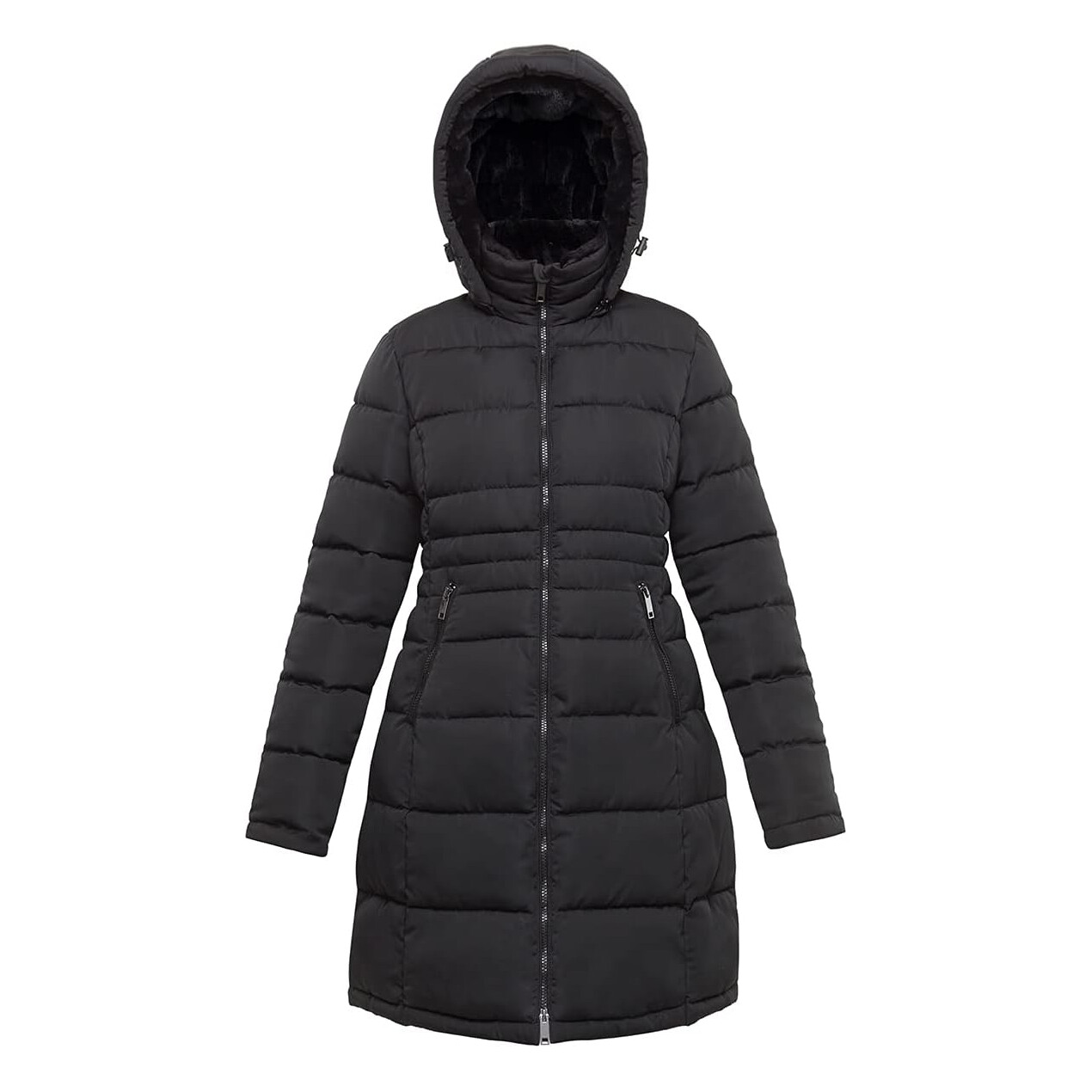 

Куртка Rokka&Rolla Water Resistant Hooded Faux Fur Long, черный