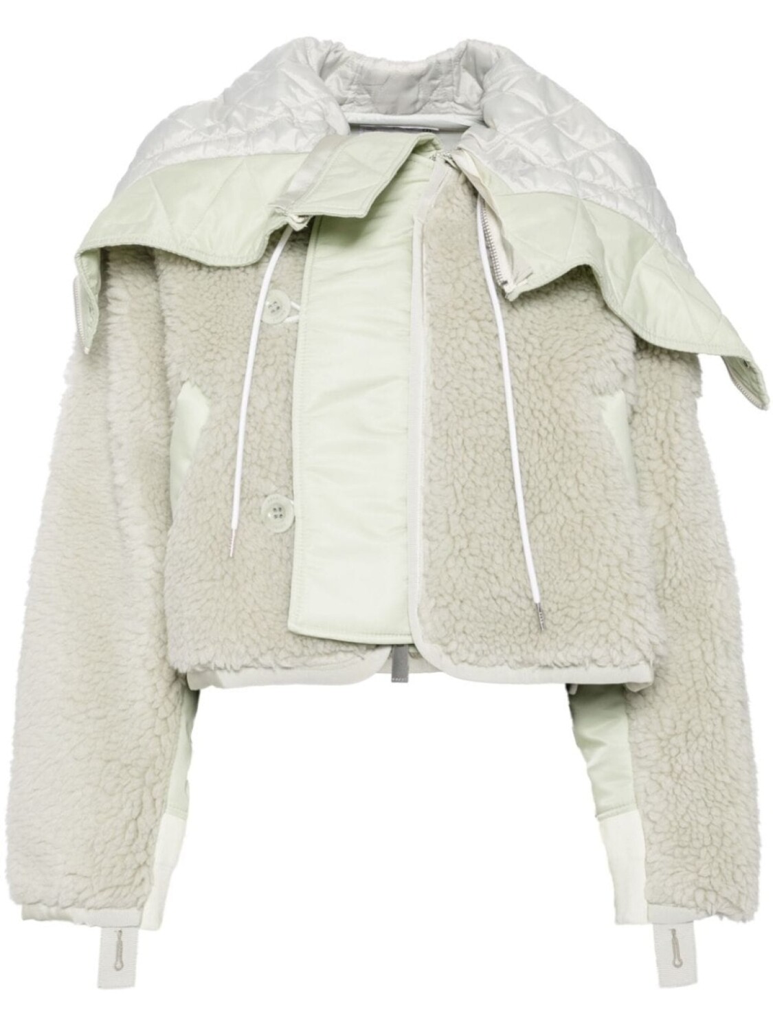 

Флисовая куртка со вставками Sacai, зеленый