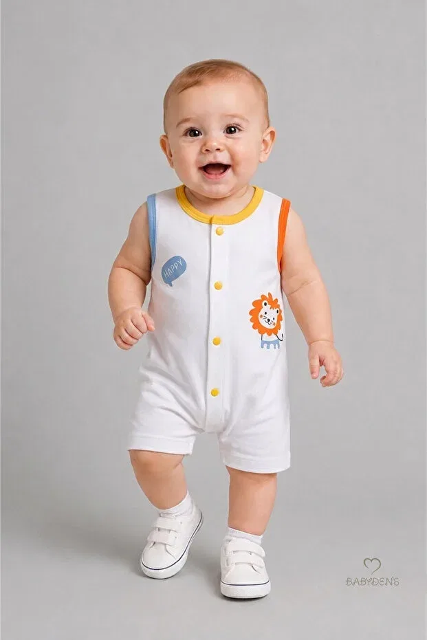 Детское боди-комбинезон для мальчиков с принтом Babyden'S, Aslan