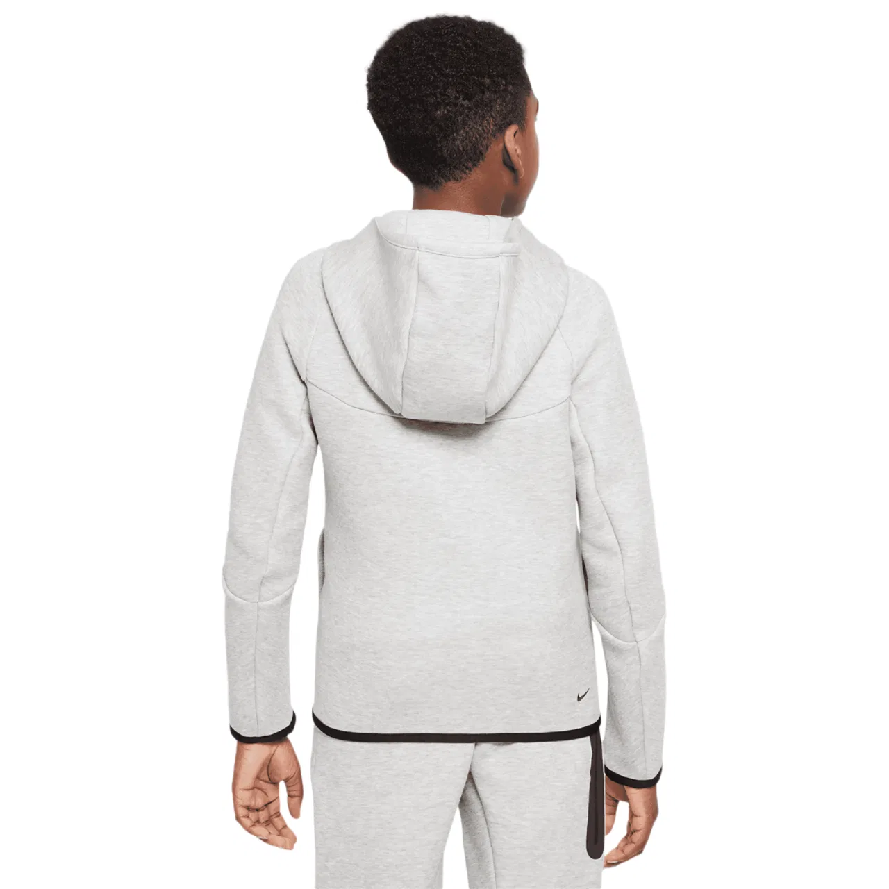 Худи для мальчиков Tech Fleece Full-Zip Nike, черный/серый — фото 2