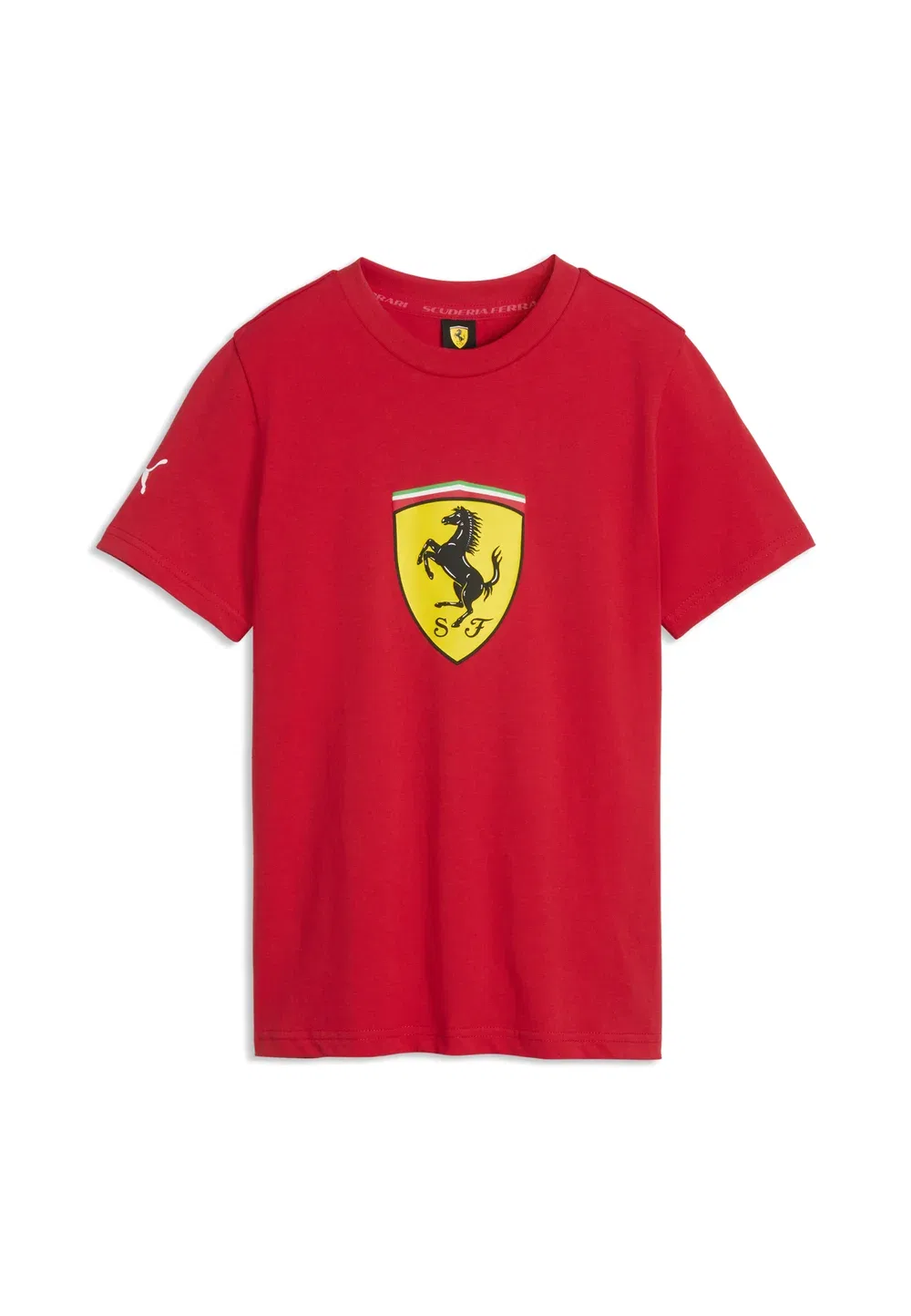 Футболка унисекс с цветным щитом Scuderia Ferrari - футболка с принтом Puma, Rosso Corsa — фото 4