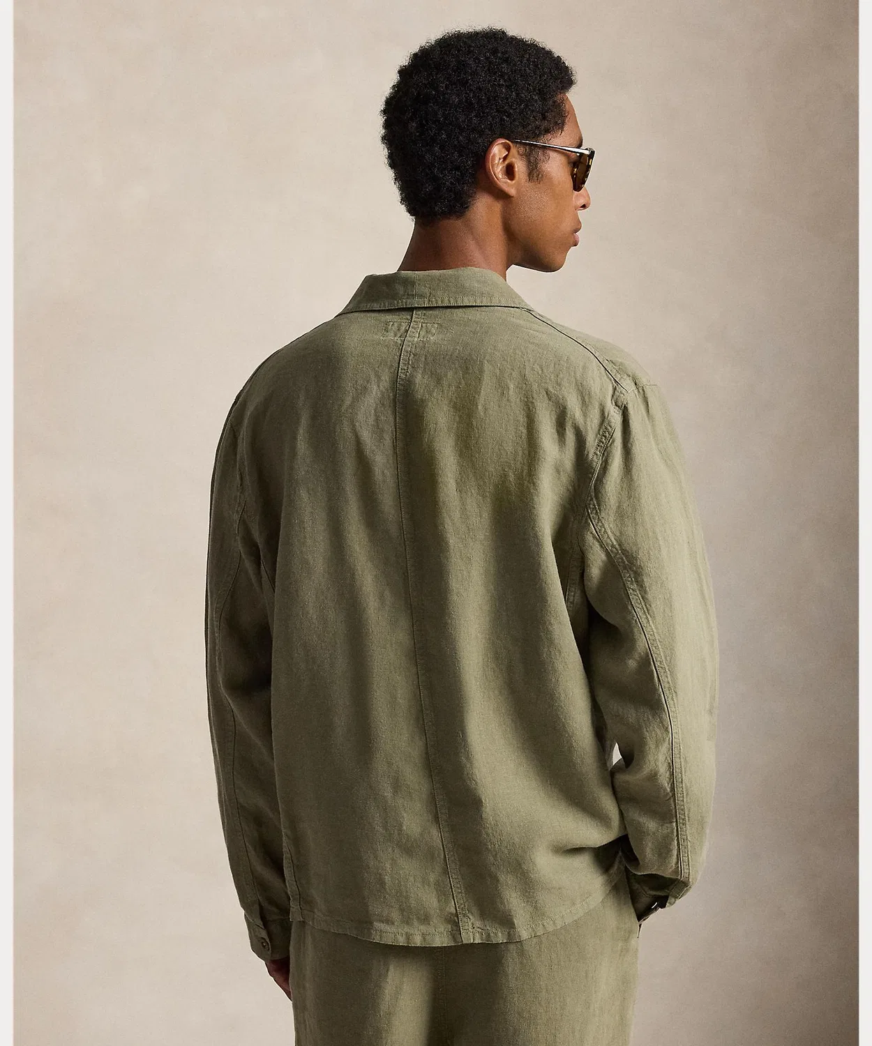 Мужской льняной жакет с длинным рукавомPOLO RALPH LAUREN, Green — фото 4