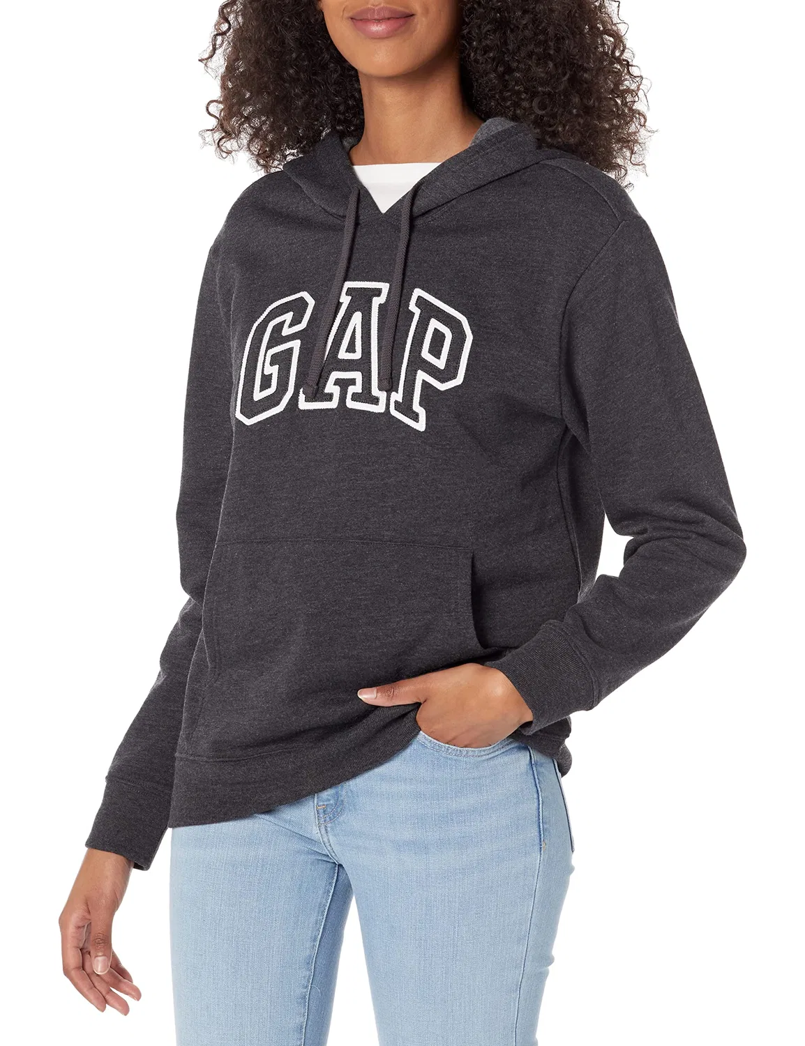Женский свитшот с капюшоном и логотипом GAP, Dark Grey