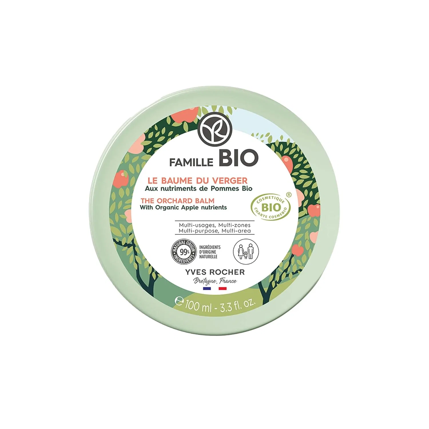 Бальзам для тела и лица Organic Apple Active, Yves Rocher, 100 мл