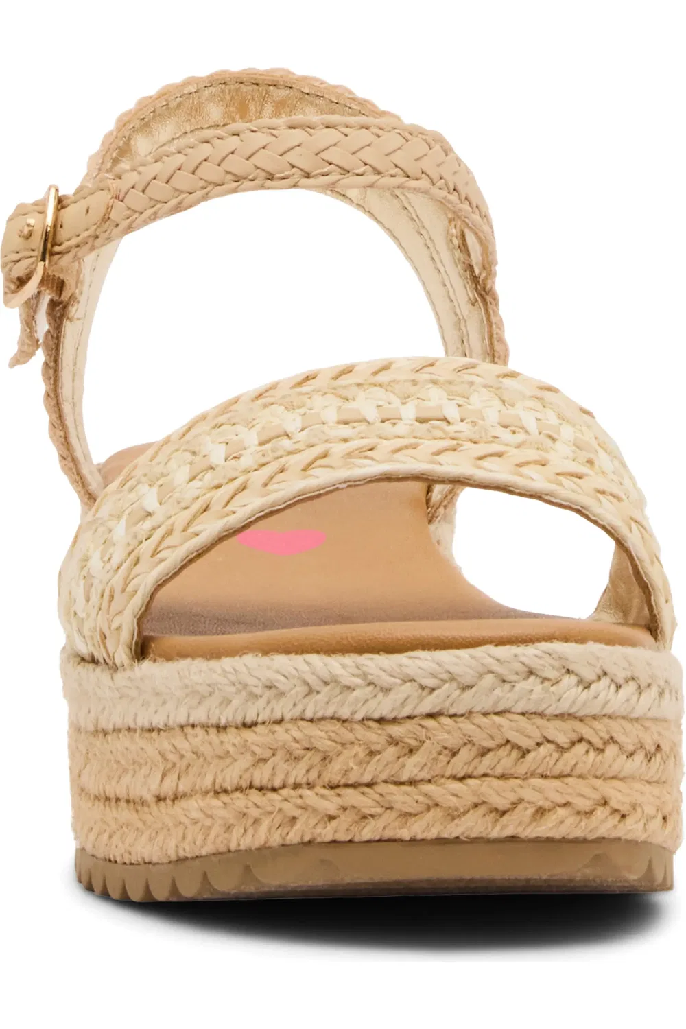 Детские сандалии эспадрильи на танкетке с ремешком Jkiko Steve Madden, Natural — фото 3
