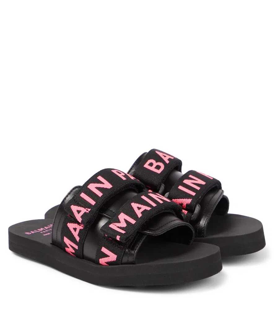 Слайды с логотипом Balmain Kids, черный