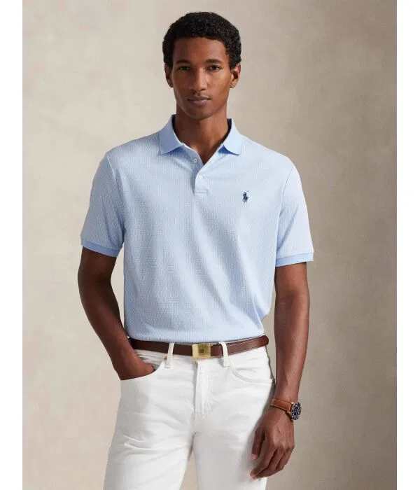 Мужское поло Custom Slim Fit Polo Ralph Lauren, Azzurro