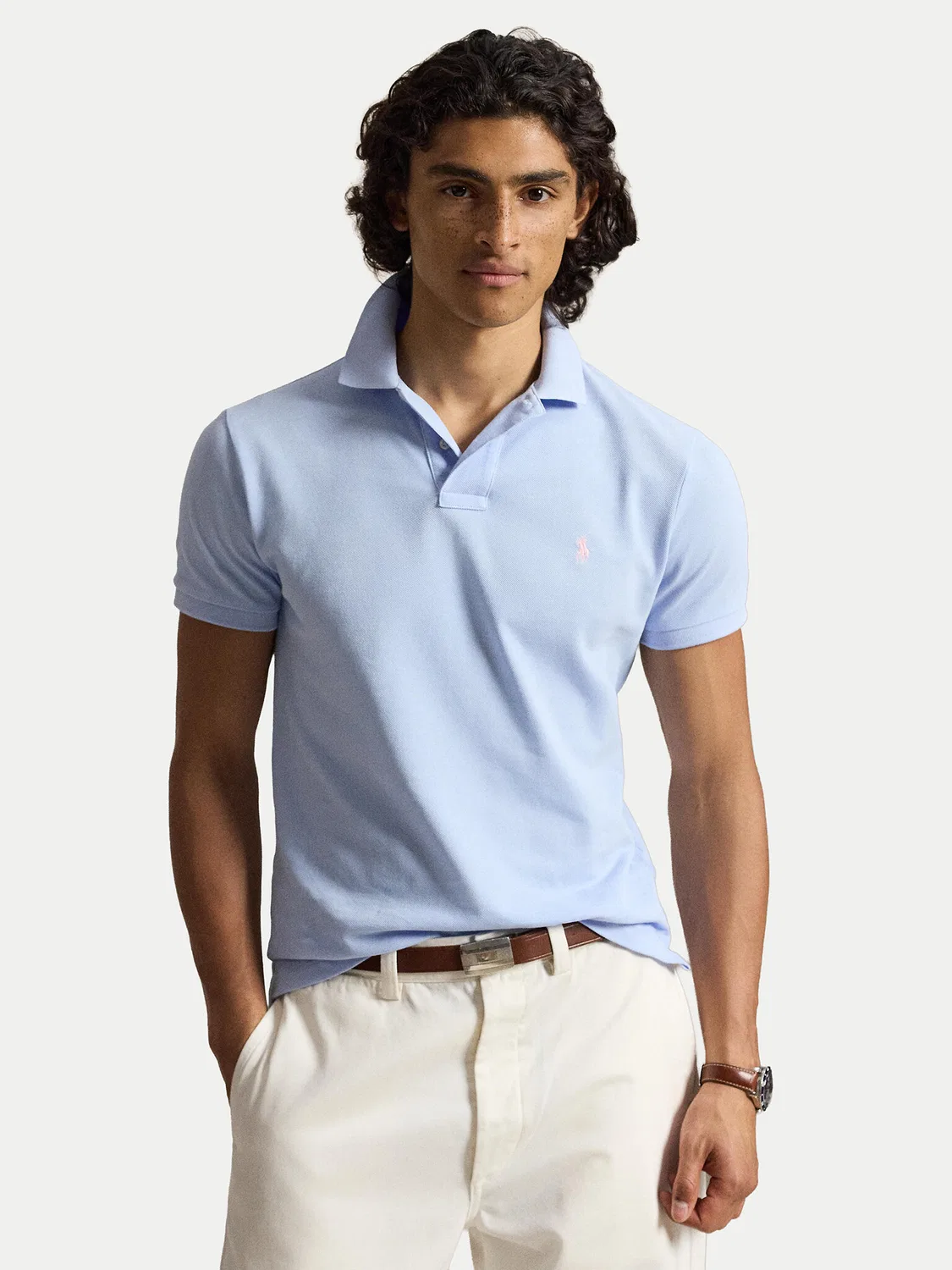 Мужское поло стандартного кроя Polo Ralph Lauren, голубой