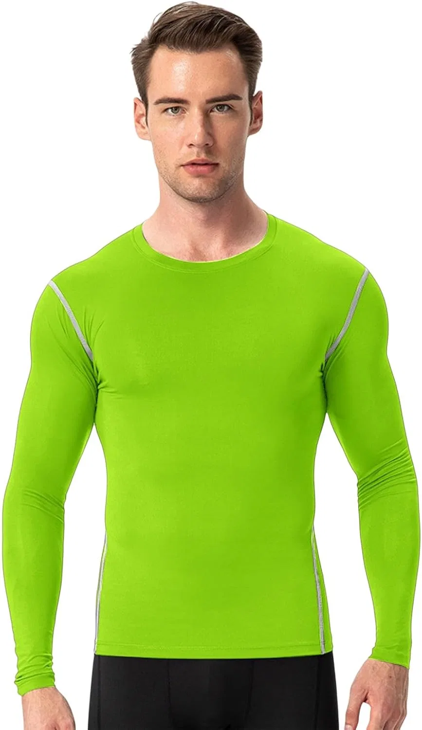 Мужская компрессионная футболка с длинным рукавом Miyaomn, Light Green