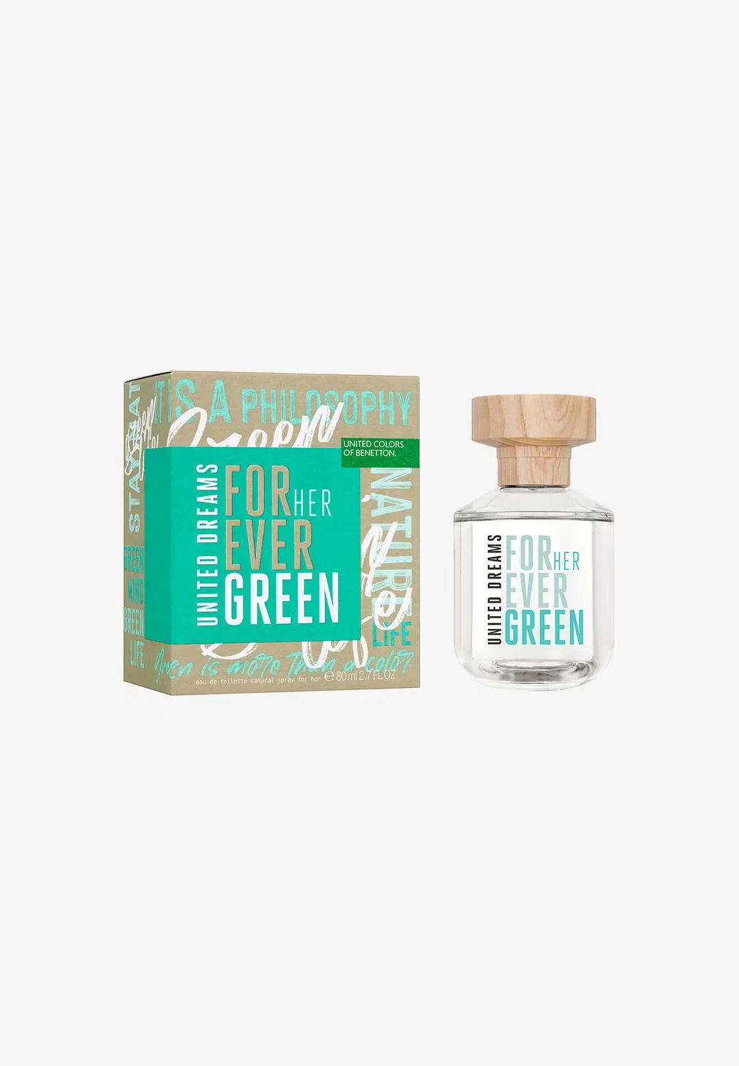 Forever green her edt - туалетная вода Benetton Perfumes, 80 мл — фото 2