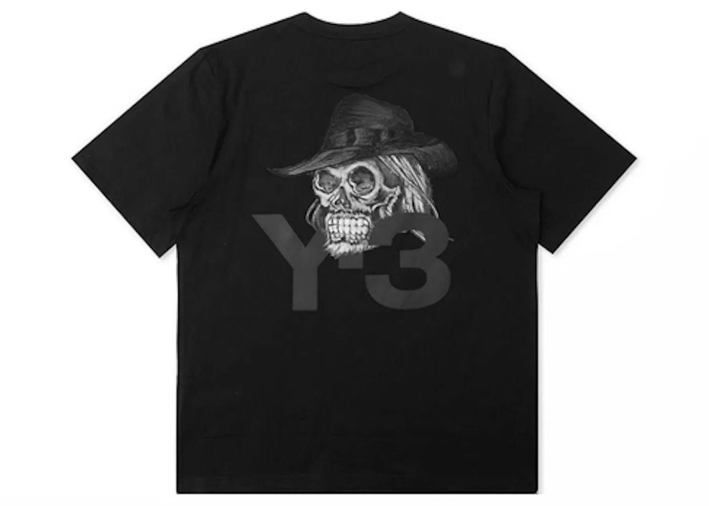 Мужская футболка с принтом Y-3 Yohji Skull Adidas, Black