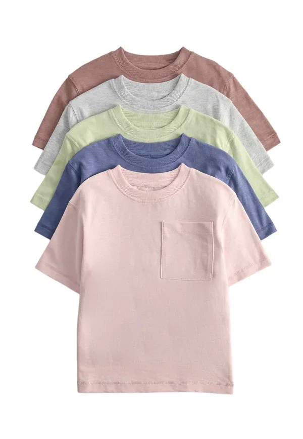 Футболка хлопковая Basic T-shirt Marks & Spencer, Pink Mix, розовый