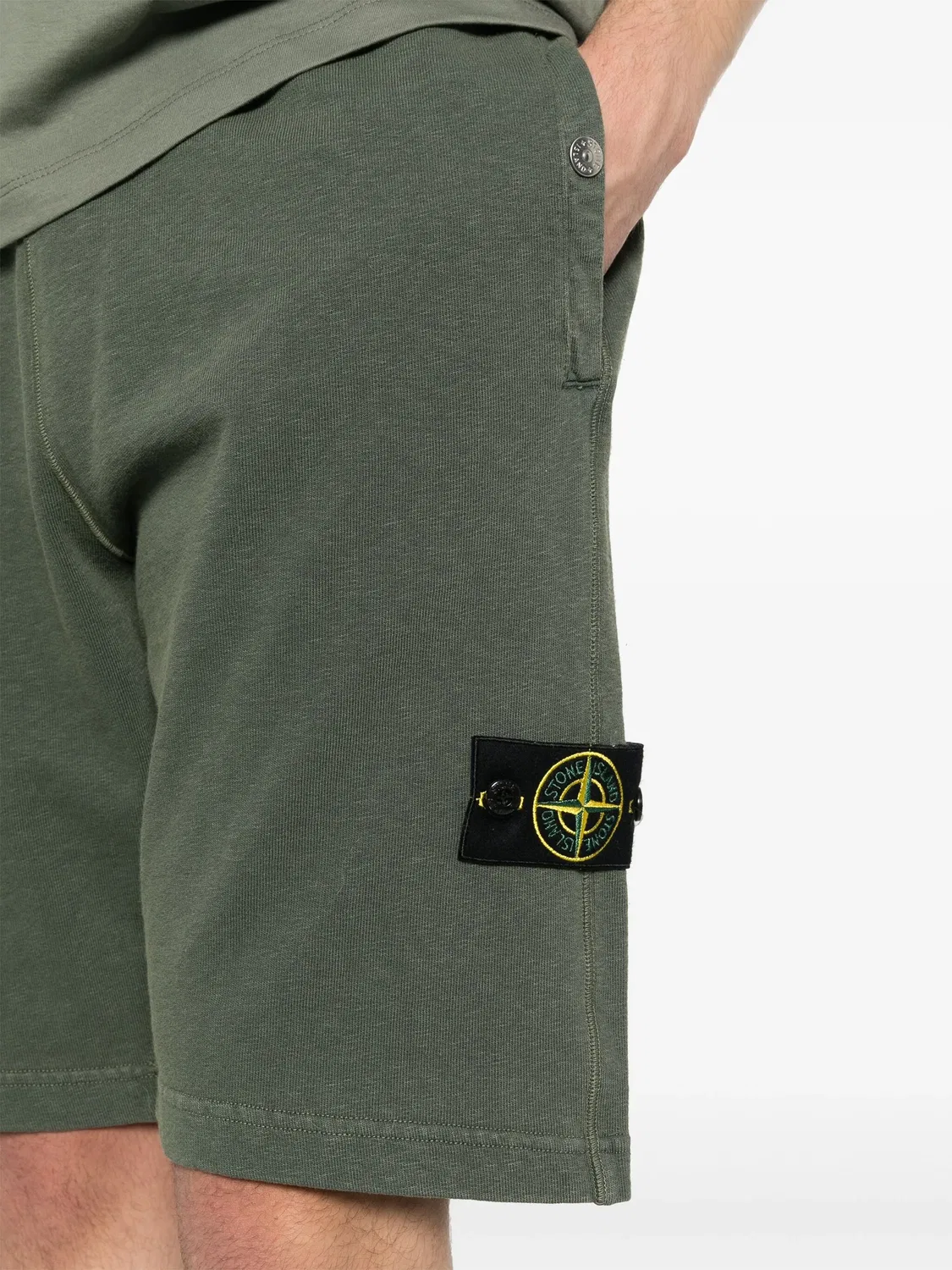 Спортивные шорты с эмблемой компаса Stone Island, зеленый — фото 2