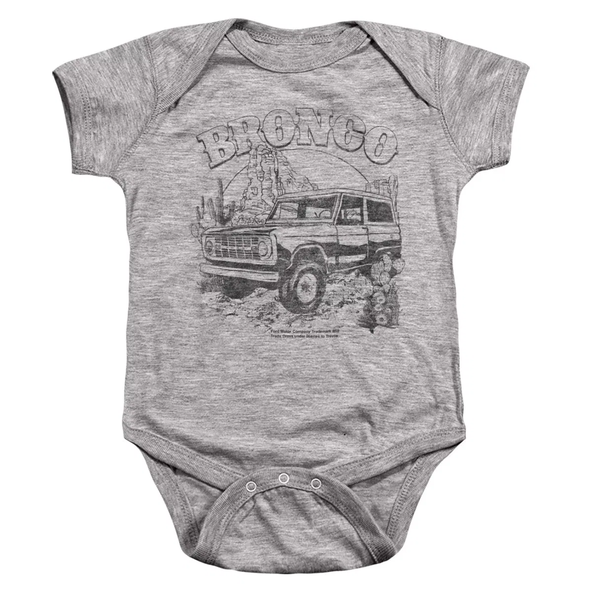 Детское боди с коротким рукавом Ford Bronco Desert Black Mono Athletic Heather