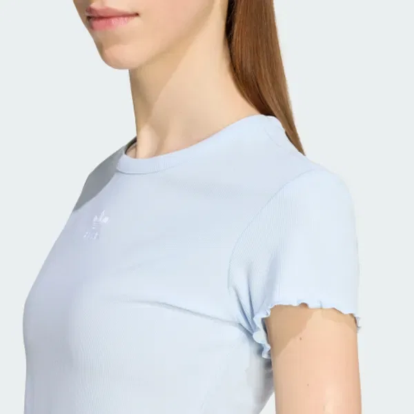 Футболка с фестончатым краем, Essential, Adidas, черный — фото 4