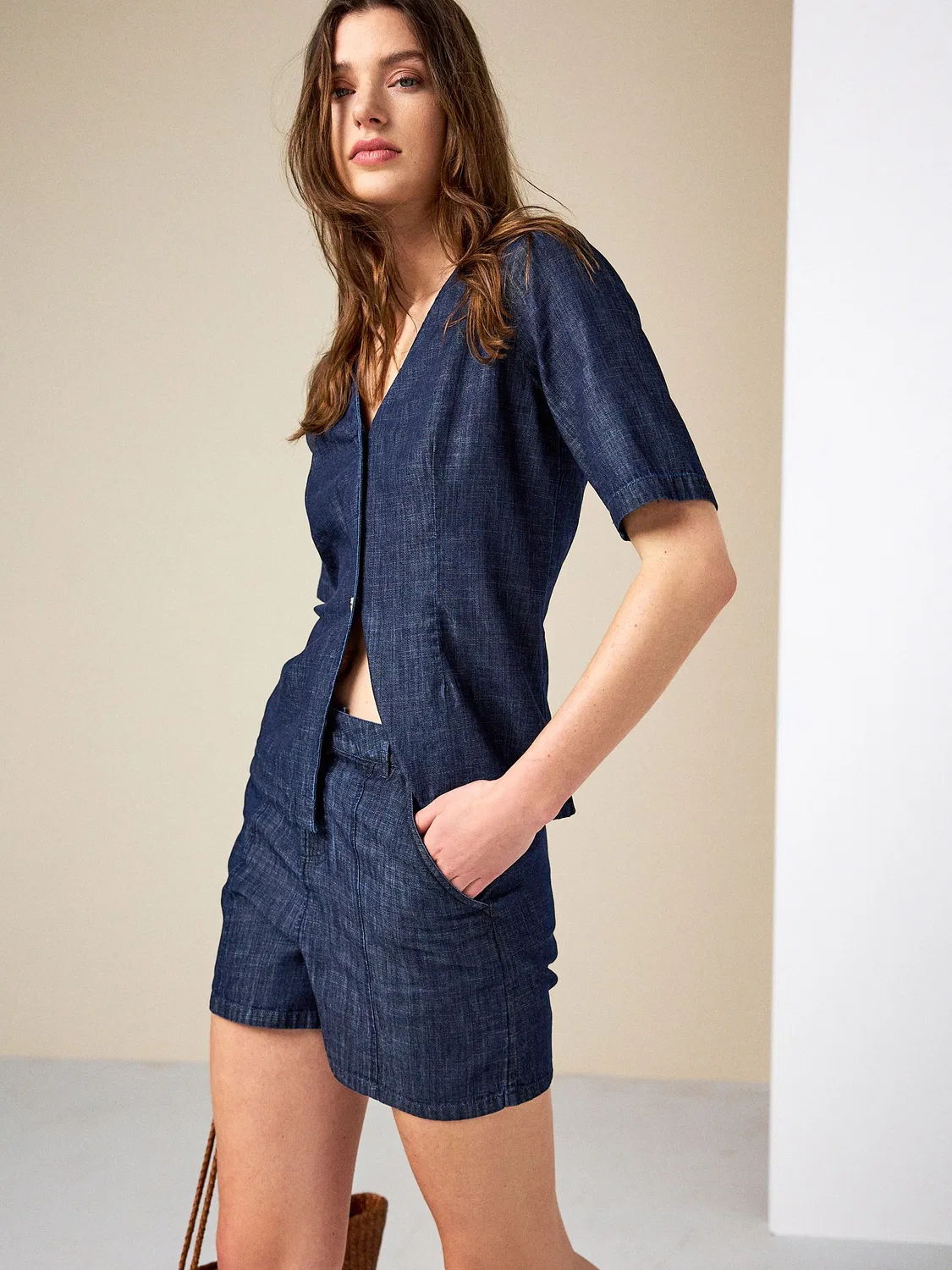 Шорты джинсовые Tailored Denim Next, темно-синие