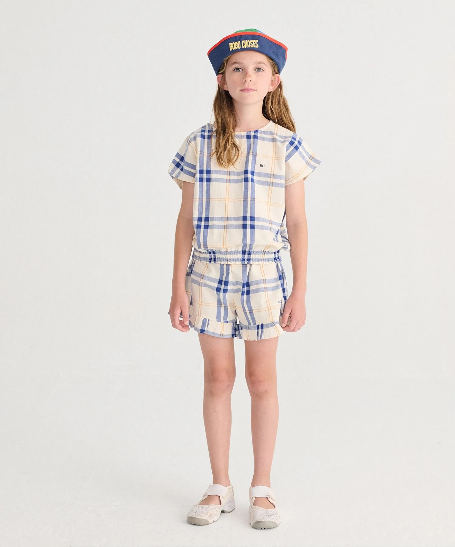 Детские шорты с рюшами Fun Tartan BOBO CHOSES клетка — фото 2