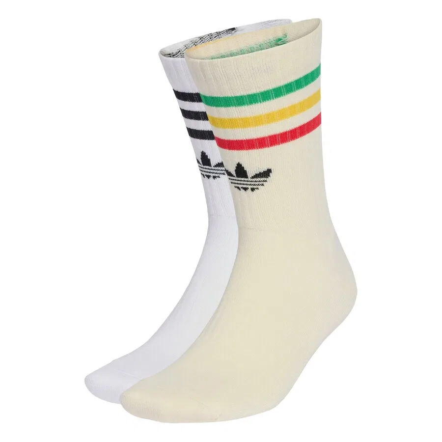 Спортивные носки ADIDAS PERFORMANCE 'Jamaika x Bob Marley' белого цвета, шерстяные белые
