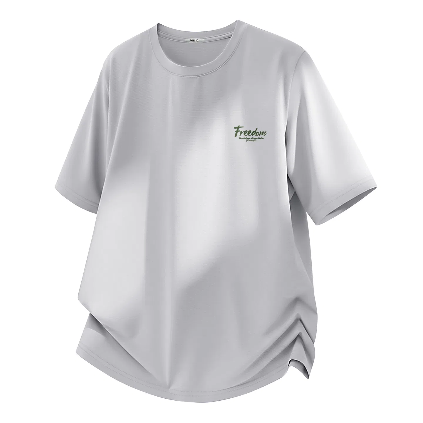 Детская футболка с быстросохнущей защитой от солнца MINISO, Light Gray (Ma Green Horse Youth Chest Logo)
