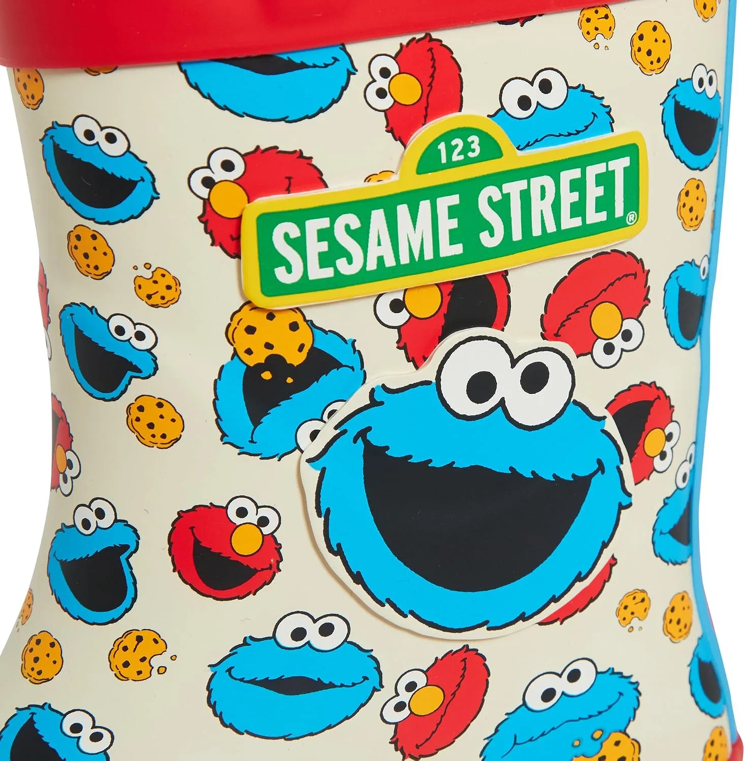 Детские резиновые сапоги для девочек с принтом Sesame Street, White — фото 4
