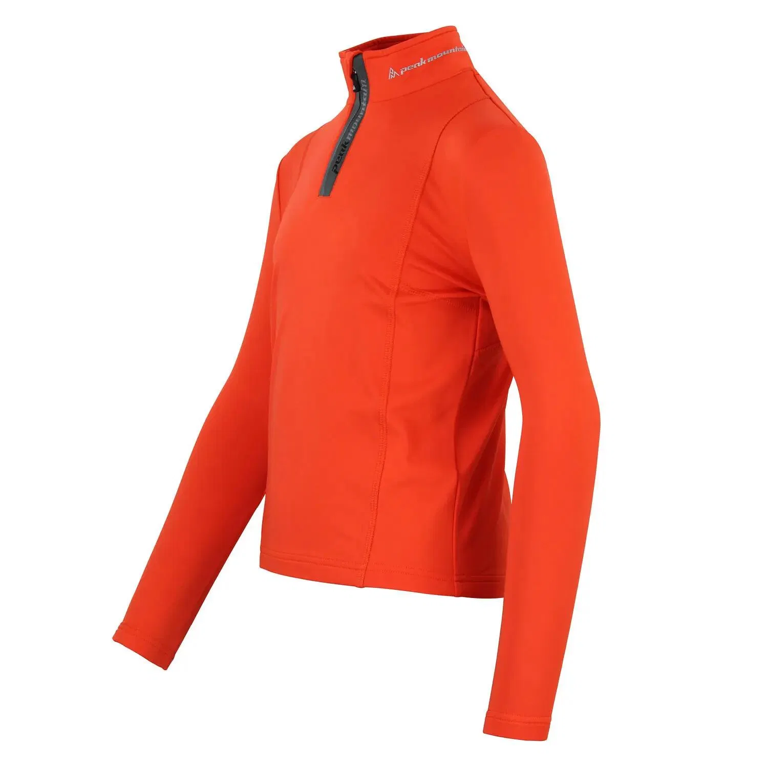 Детская футболка с длинным рукавом и молнией Peak Mountain Ecanevi, Orange — фото 3