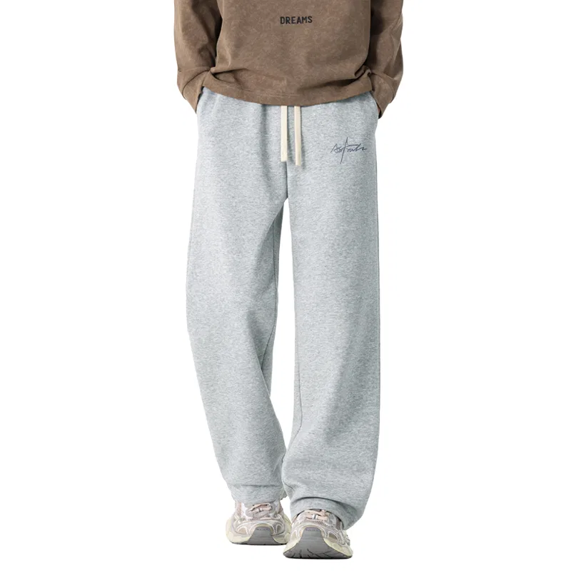 Детские штаны прямого кроя Light Shadow Pants Logo MINISO, Heather Gray