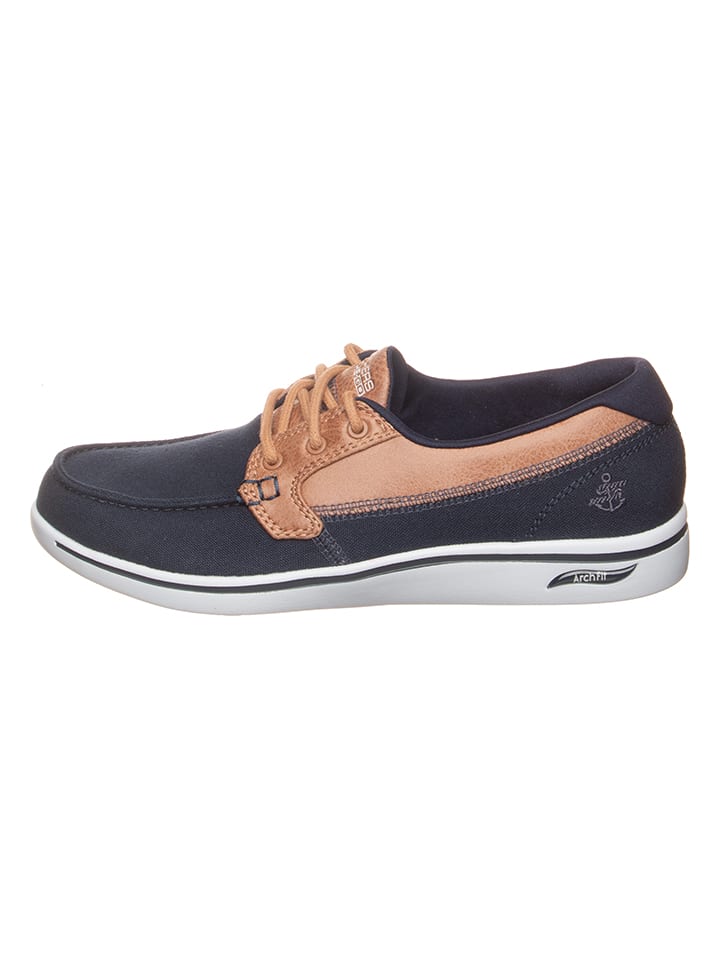 Кроссовки на шнуровке Skechers Sneakers Arch Fit Upift - Cruise'n By, цвет Dunkelblau/Hellbraun